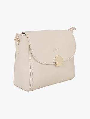 white leatherette (pu) regular sling bag - 16984030 - Standard Image - 4