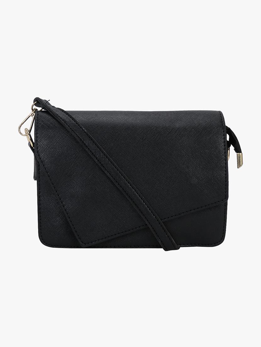 black leatherette (pu) regular sling bag - 16984036 - Zoom Image - 1