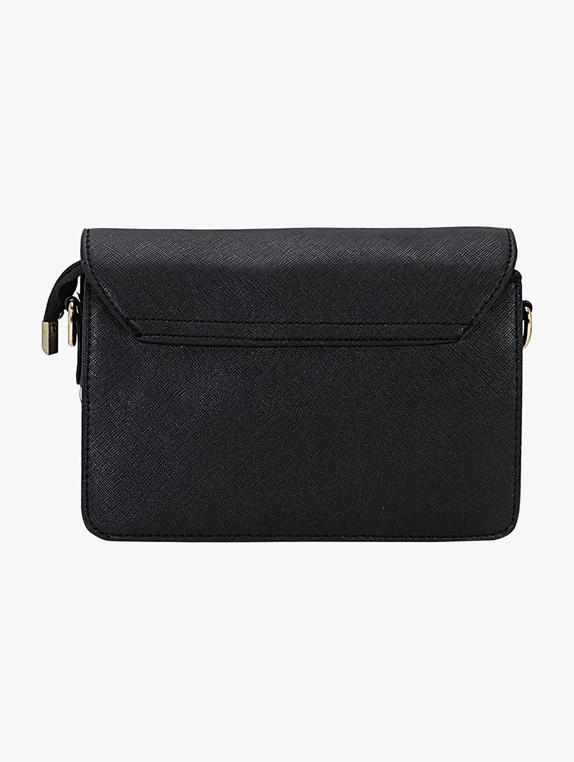 black leatherette (pu) regular sling bag - 16984036 - Zoom Image - 2