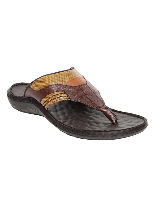 tan toe separator slippers - 16984137 - Standard Image - 1