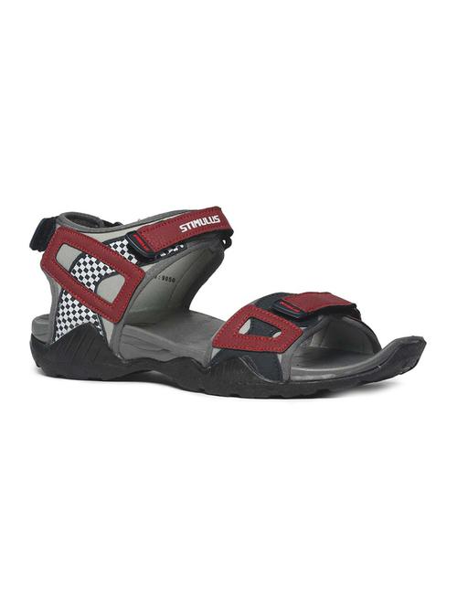 maroon back strap floaters - 16984389 - Standard Image - 1