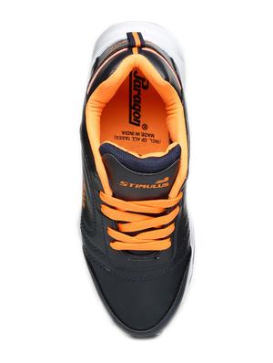 navy blue lace up sport shoes - 16984450 - Standard Image - 4