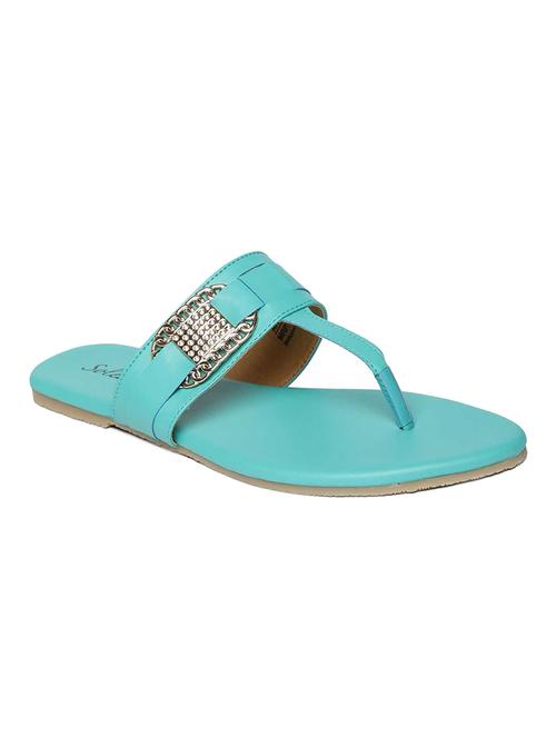 light blue slip on sandal - 16984724 - Standard Image - 1