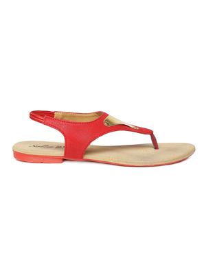 red ankle strap sandal - 16984726 - Standard Image - 2