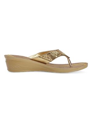 gold slip on sandal - 16984908 - Standard Image - 2