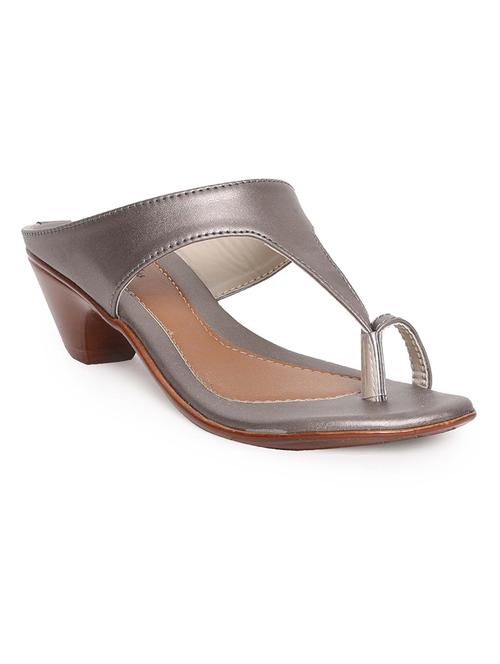 grey slip on sandal - 16984976 - Standard Image - 1