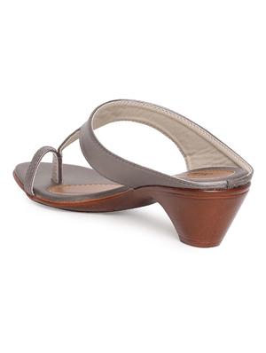 grey slip on sandal - 16984976 - Standard Image - 3