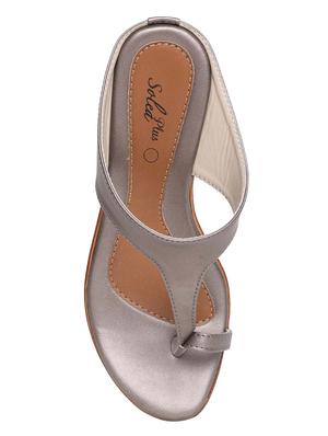 grey slip on sandal - 16984976 - Standard Image - 4