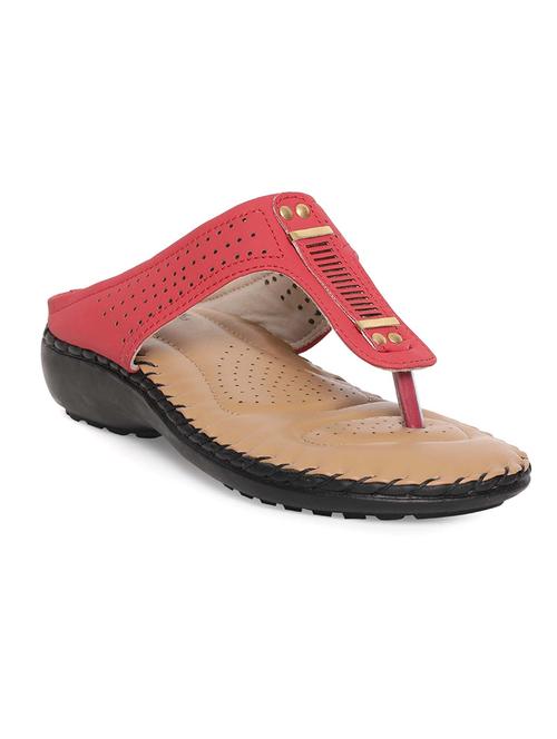 red slip on sandal - 16984983 - Standard Image - 1