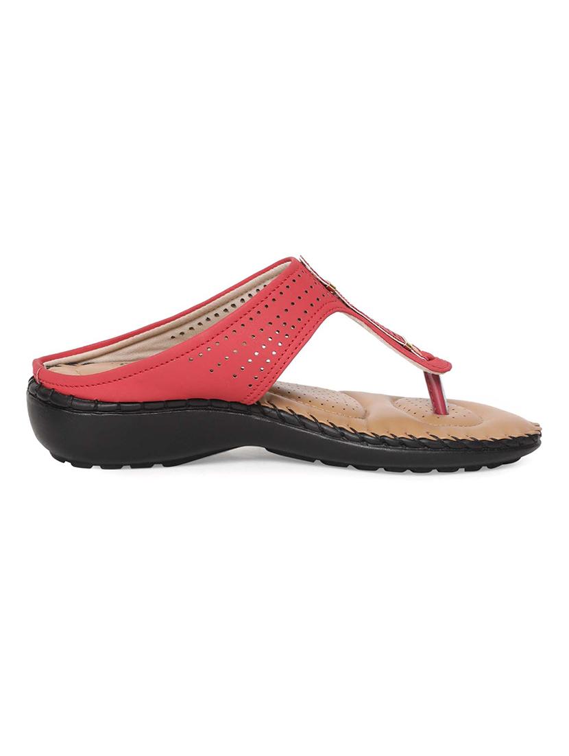 red slip on sandal - 16984983 - Zoom Image - 2