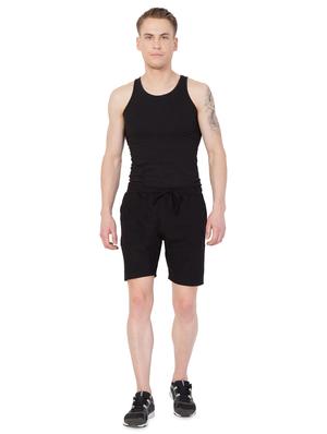 black cotton shorts - 16985010 - Standard Image - 4