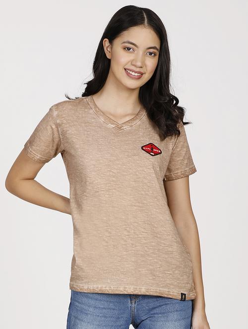 applique detail faded tee - 16985294 - Standard Image - 1