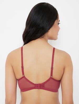 mesh panel floral t-shirt bra - 16985362 - Standard Image - 3