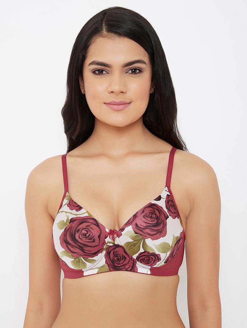 mesh panel floral t-shirt bra - 16985362 - Zoom Image - 1