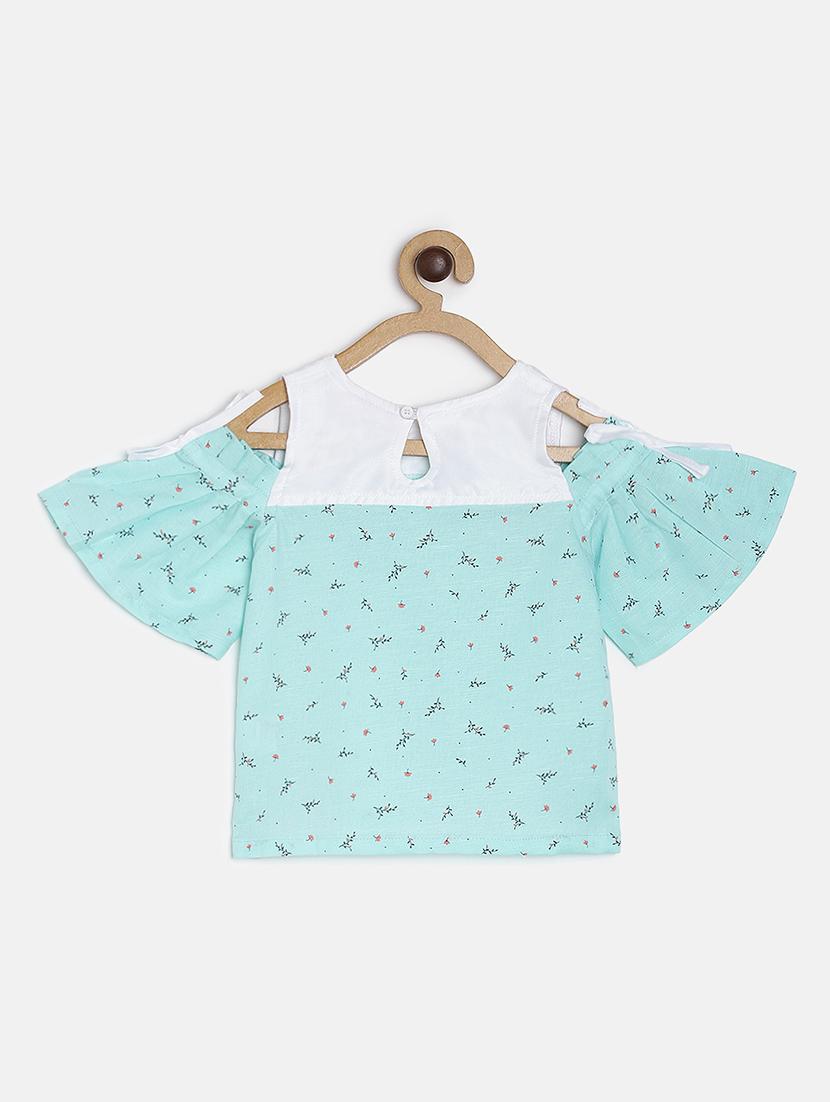 green cotton regular tops & tee - 16985756 - Zoom Image - 2