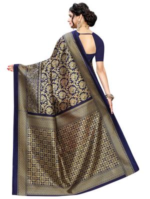 floral half & half mysore silk saree with blouse - 16986268 - Standard Image - 2