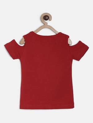 red cotton regular tops & tee - 16986740 - Standard Image - 2