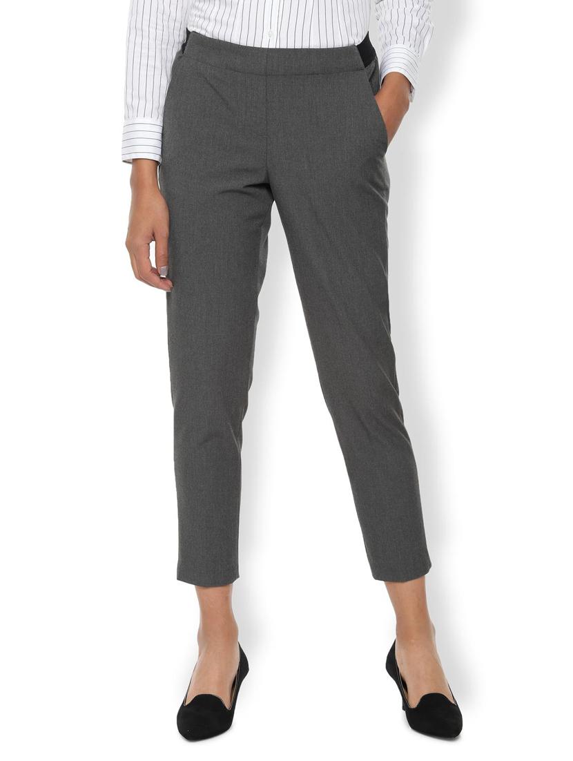 mid rise flat front trousers - 16986997 - Zoom Image - 1