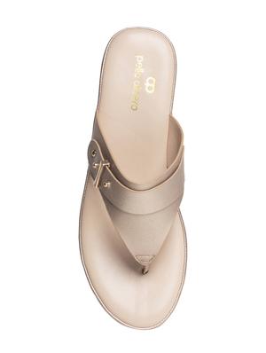 gold slip on sandal - 16987071 - Standard Image - 4