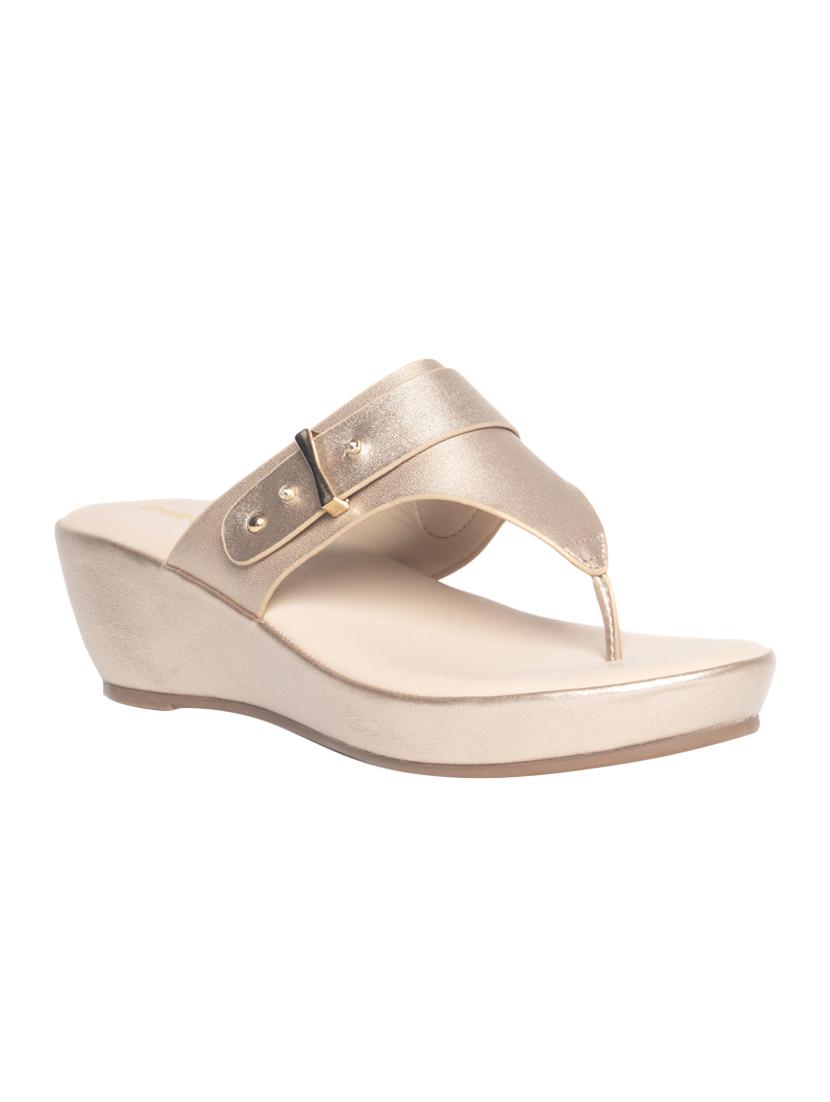 gold slip on sandal - 16987071 - Zoom Image - 1