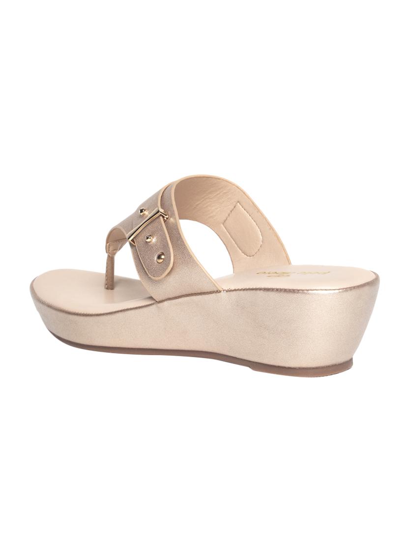 gold slip on sandal - 16987071 - Zoom Image - 3