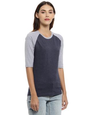 raglan sleeves color block tee - 16987112 - Standard Image - 2
