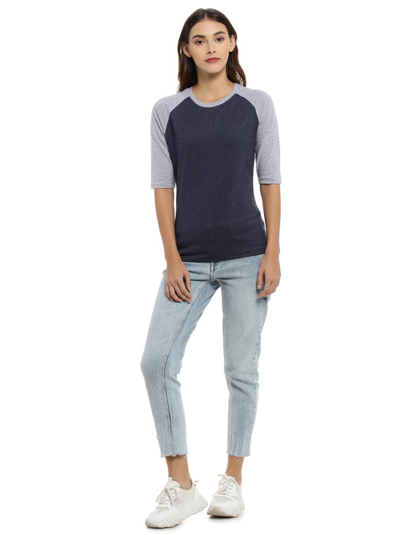 raglan sleeves color block tee - 16987112 - Zoom Image - 4