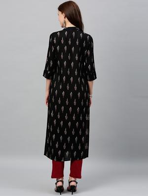 ikat print straight kurta - 16987189 - Standard Image - 4