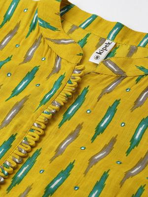 ikat print straight kurta - 16987195 - Standard Image - 5
