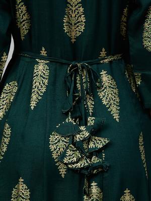 block print anarkali ethnic dress - 16987219 - Standard Image - 6