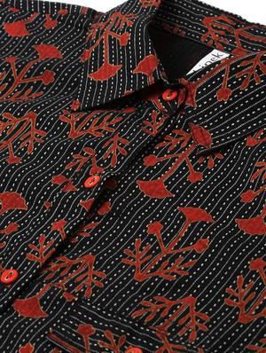 floral print straight kurta - 16987232 - Standard Image - 5