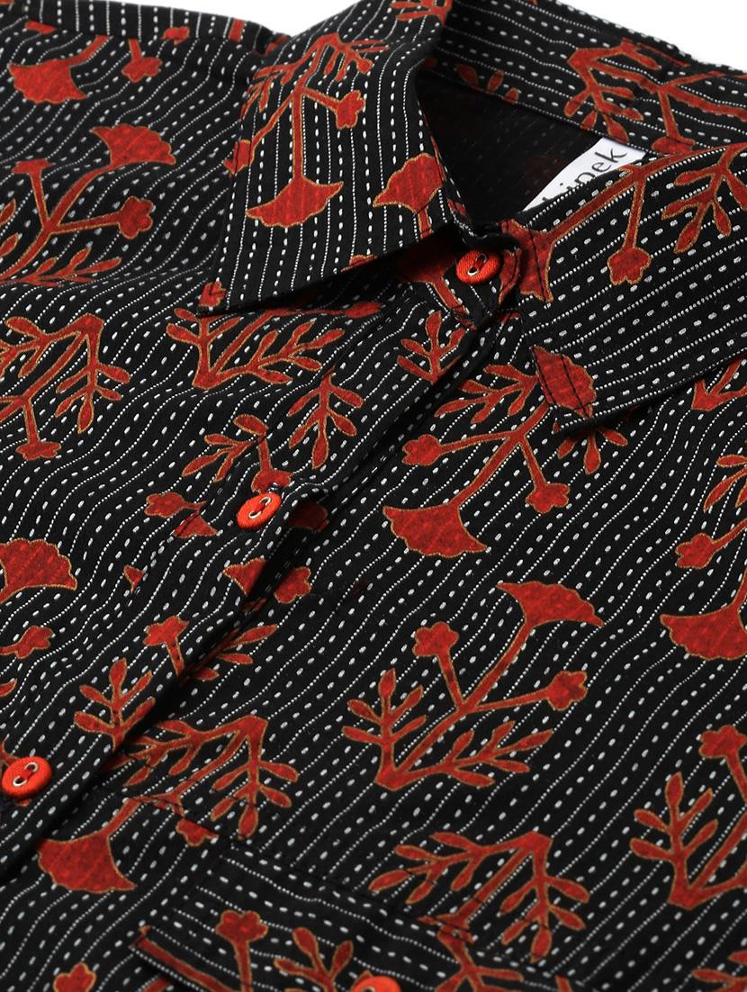 floral print straight kurta - 16987232 - Zoom Image - 5