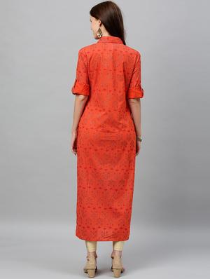 floral print straight kurta - 16987234 - Standard Image - 4