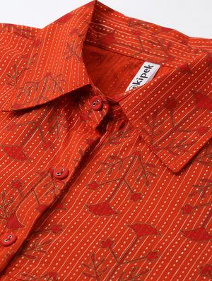 floral print straight kurta - 16987234 - Standard Image - 5