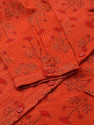 floral print straight kurta - 16987234 - Standard Image - 6