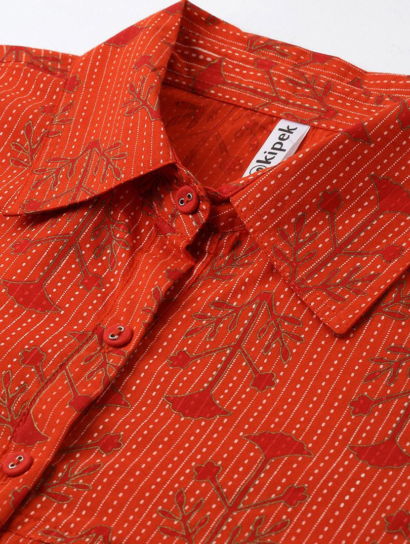 floral print straight kurta - 16987234 - Zoom Image - 5