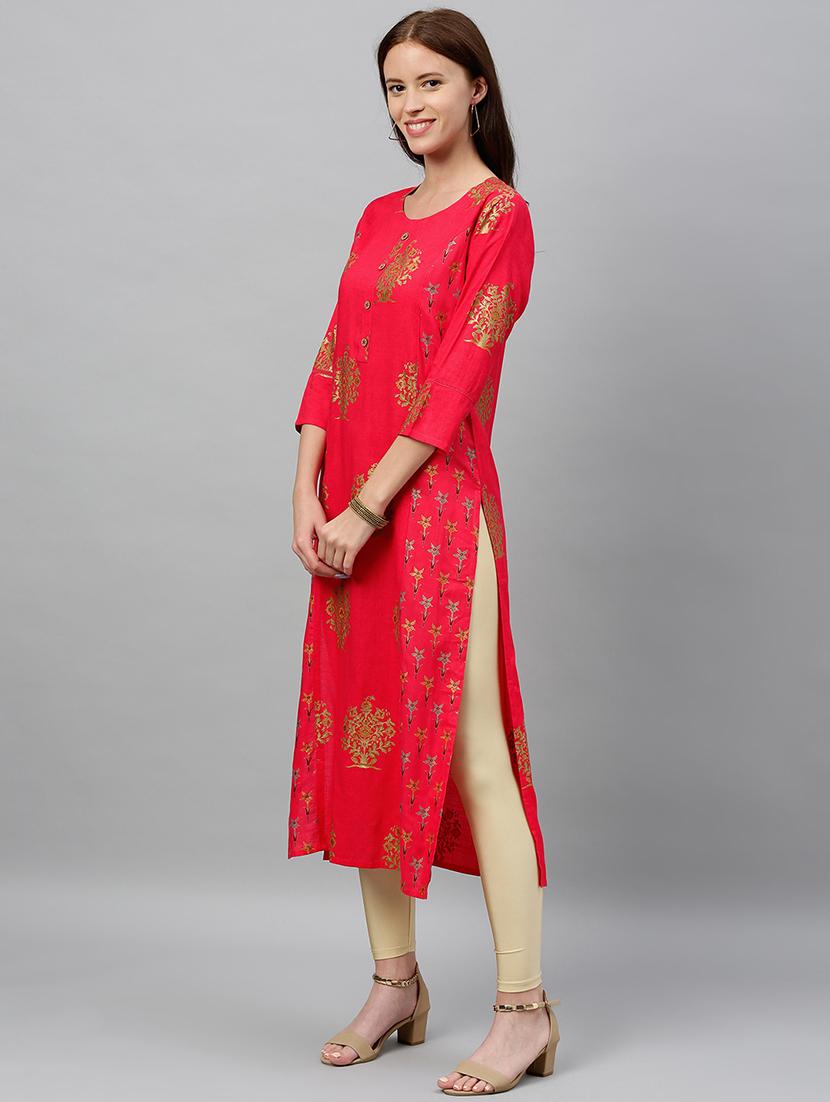 block print straight kurta - 16987246 - Zoom Image - 2