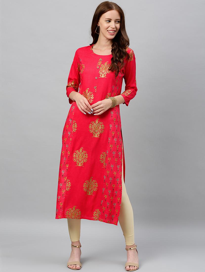block print straight kurta - 16987246 - Zoom Image - 3