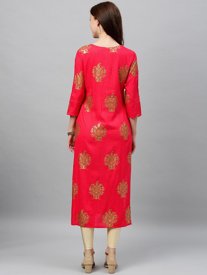 block print straight kurta - 16987246 - Zoom Image - 4