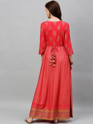 foil print anarkali kurta - 16987258 - Standard Image - 3