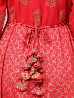 foil print anarkali kurta - 16987258 - Standard Image - 4