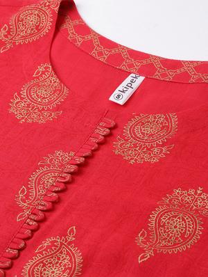 foil print anarkali kurta - 16987258 - Standard Image - 5