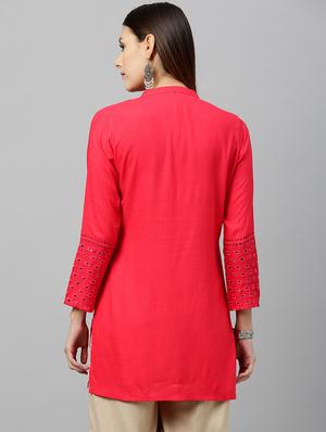 pintucks straight kurti - 16987265 - Standard Image - 3