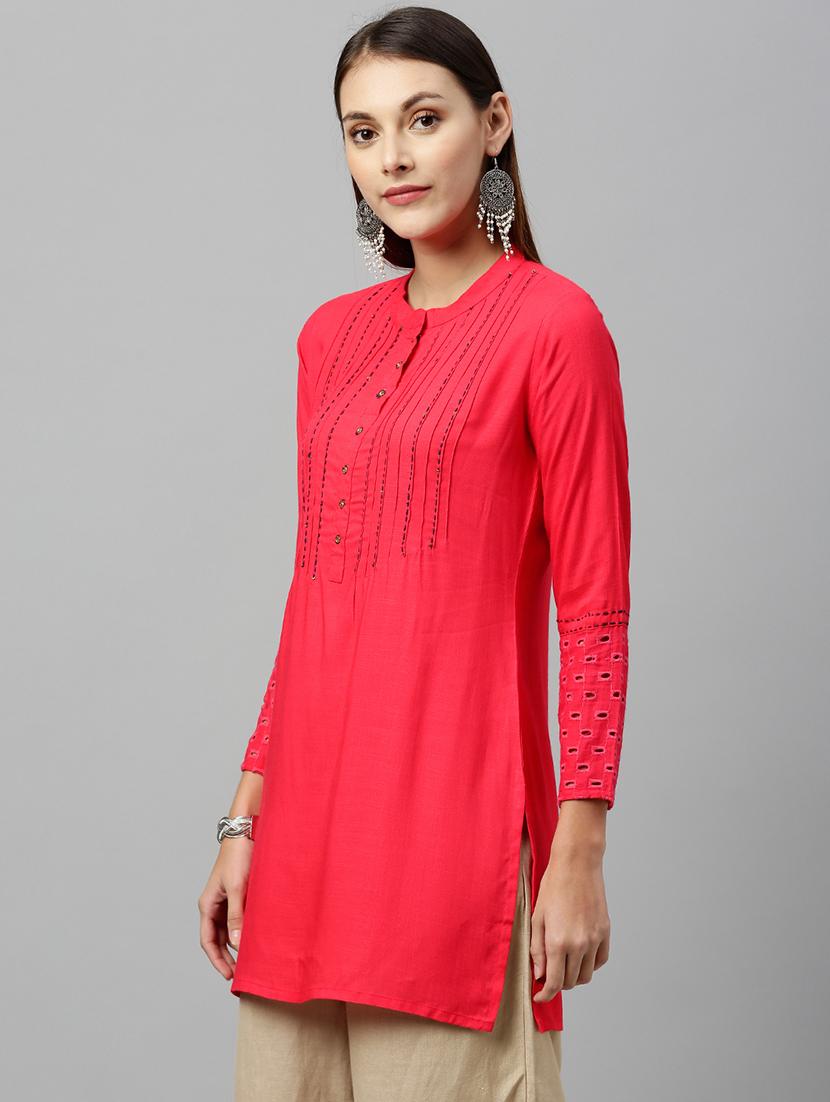 pintucks straight kurti - 16987265 - Zoom Image - 2
