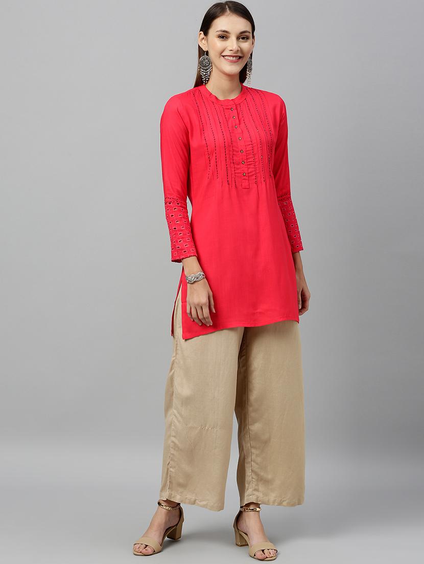pintucks straight kurti - 16987265 - Zoom Image - 4