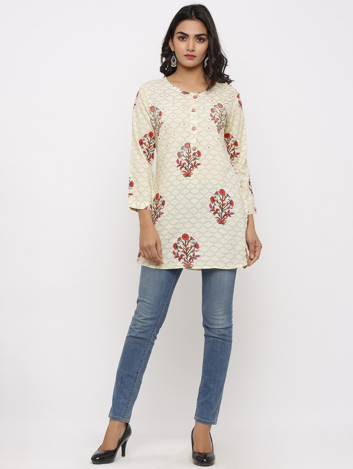 block print straight kurti - 16987268 - Zoom Image - 5