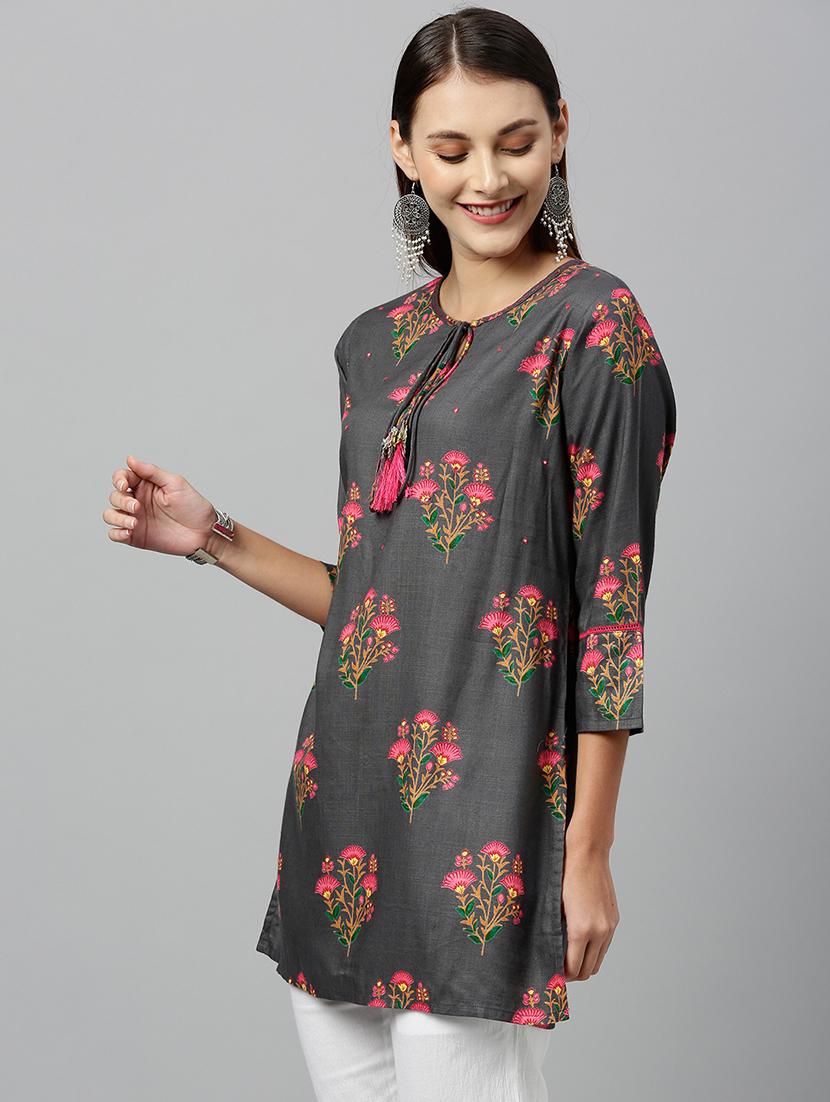 block print straight kurti - 16987269 - Zoom Image - 2