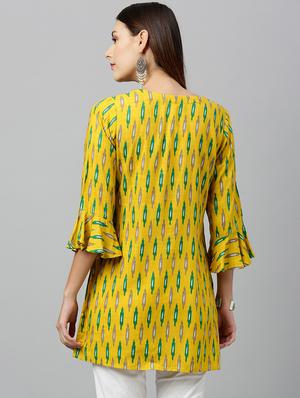 ikat print straight kurti - 16987272 - Standard Image - 3