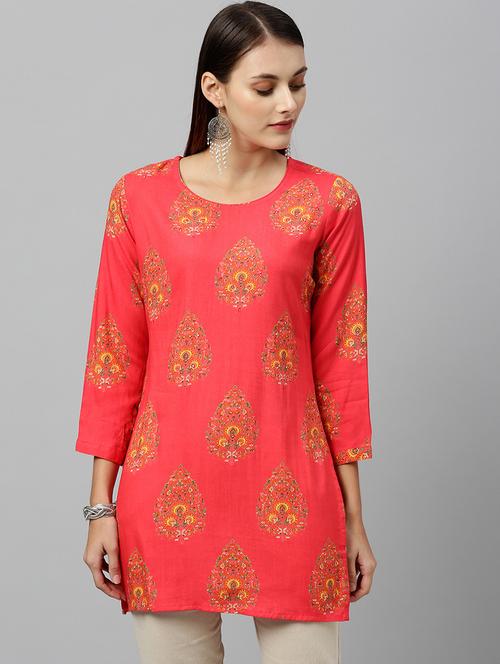 block print straight kurti - 16987277 - Very Small Image - 1