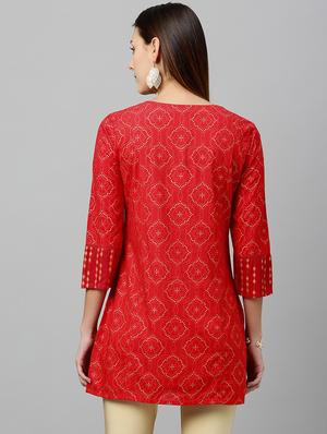 printed straight kurti - 16987278 - Standard Image - 3